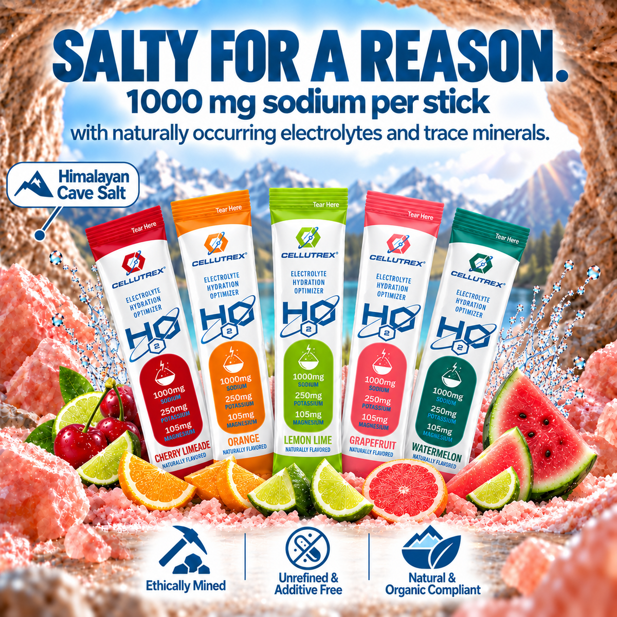 H2O ELECTROLYTES™ - Variety Pack (20 Count) - Zero Sugar Electrolyte Powder